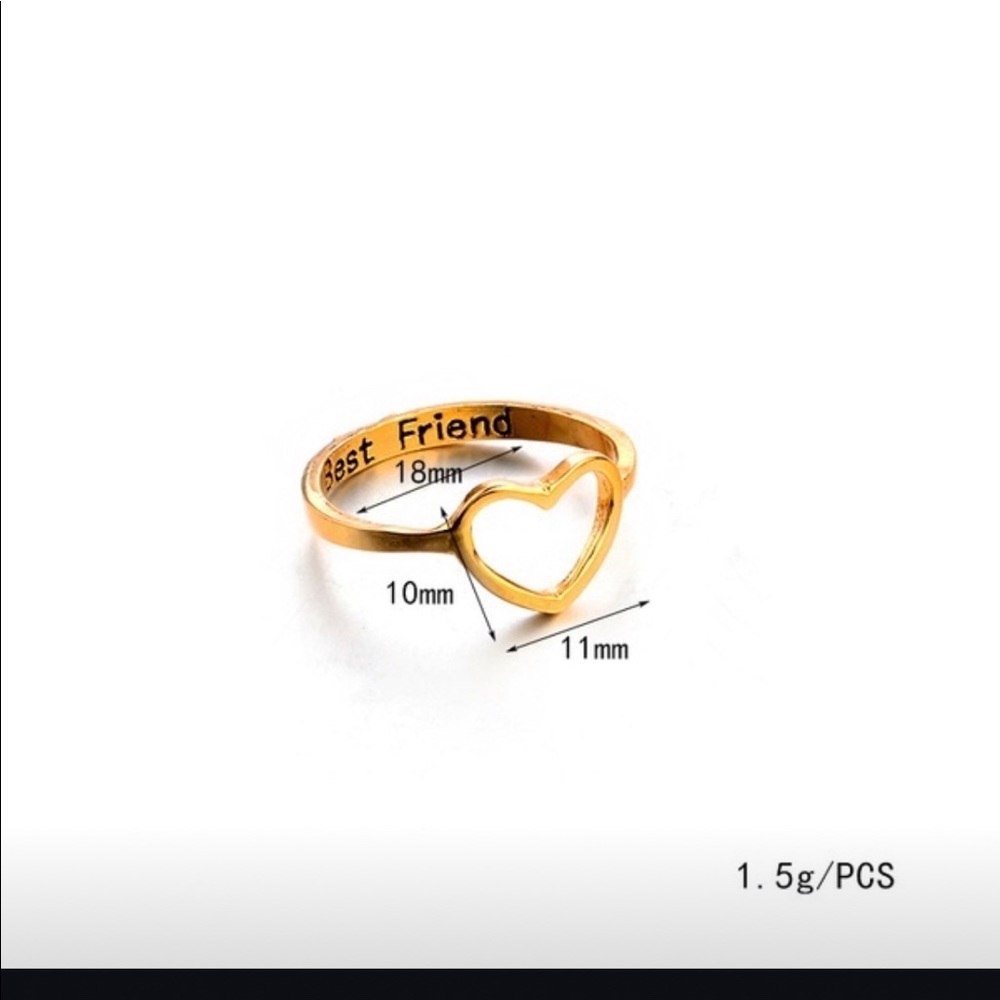 *Last One*  Best Friend Heart Ring - Picture 13 of 14